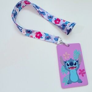 Kids stitch/Lilo and stitch lanyard with cardholder